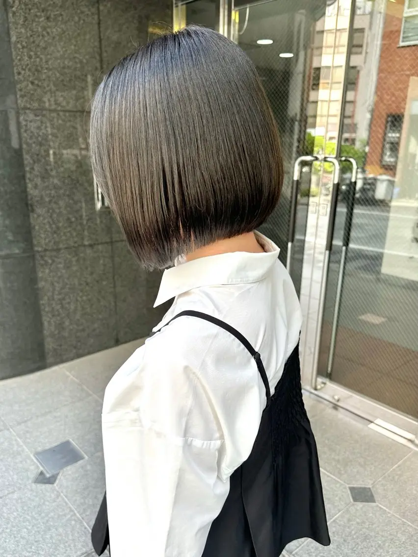 ショート カット 縮毛矯正 トリートメント 髪質改善 縮毛矯正/ レイヤー/銀座/本木のヘアスタイル