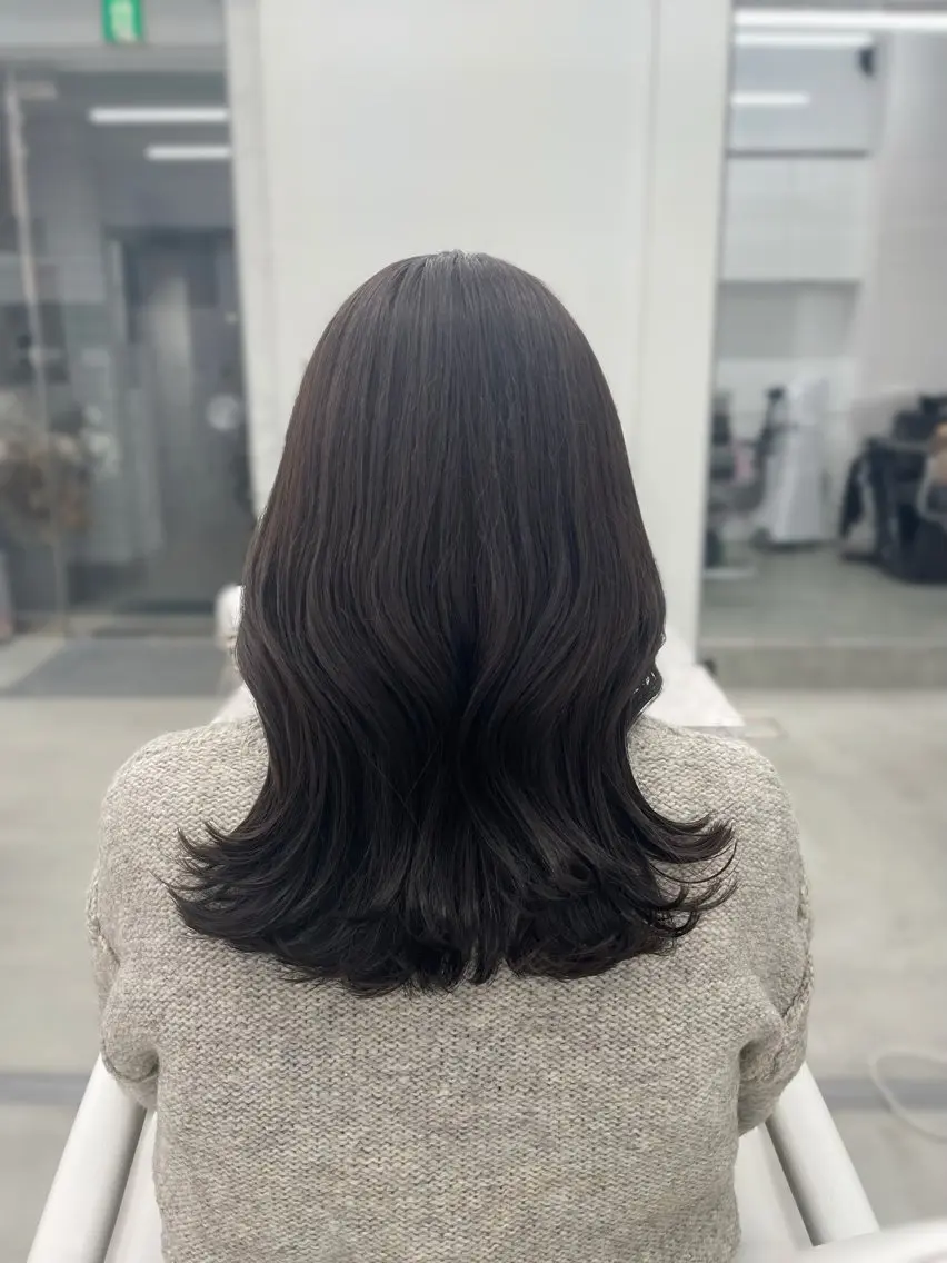 ミディアム カラー 髪質改善×ブリーチ なしカラー/桃愛のヘアスタイル