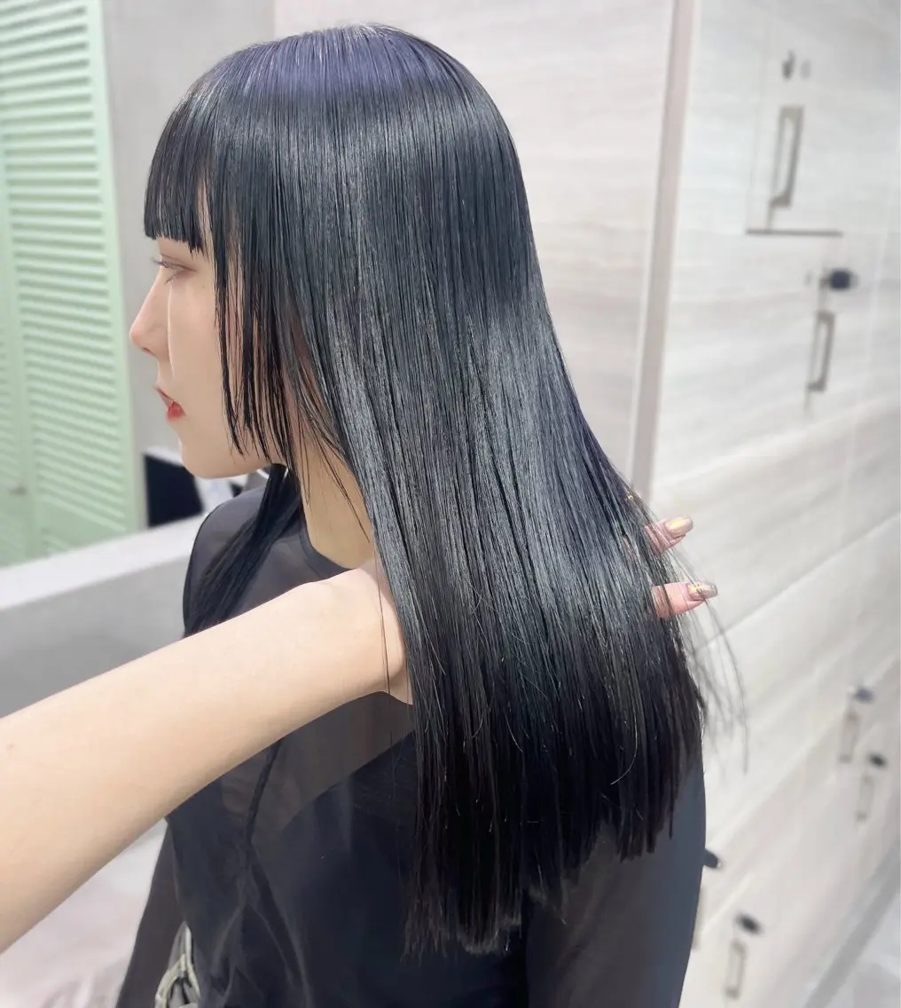 ロング カラー 酸性ストレート 縮毛矯正 ナツミ/透明感カラー /酸性縮毛矯正のヘアスタイル