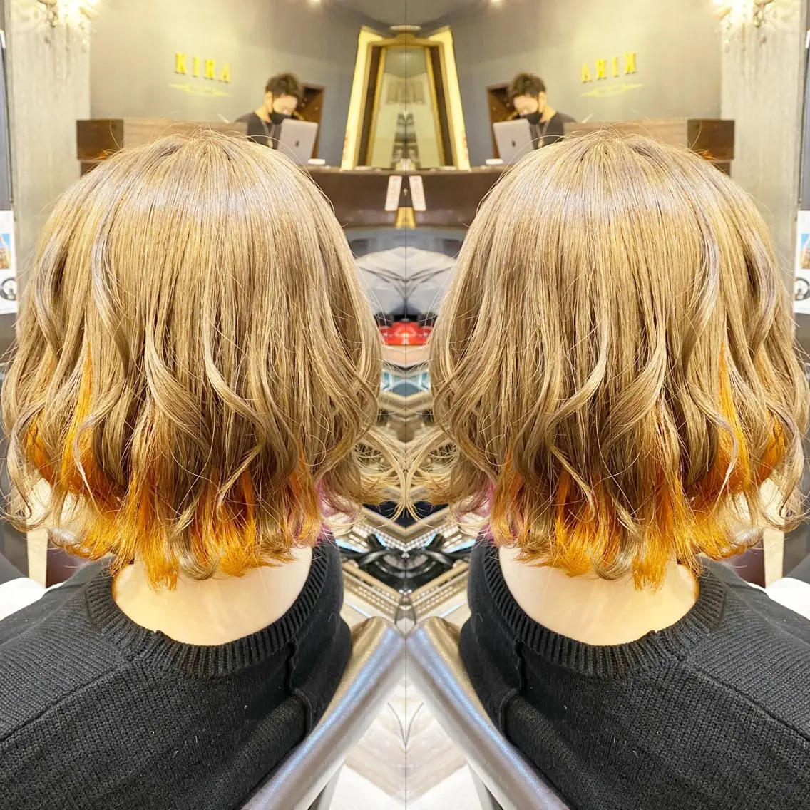 ショート カラー インナーカラー 【KIRAキラ】佐門  翔太のヘアスタイル