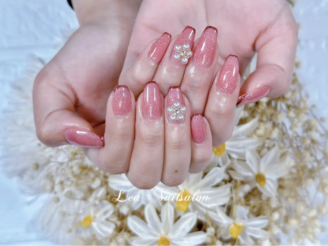 セミロング カラー ネイル Le’a NailSalonのネイルデザイン