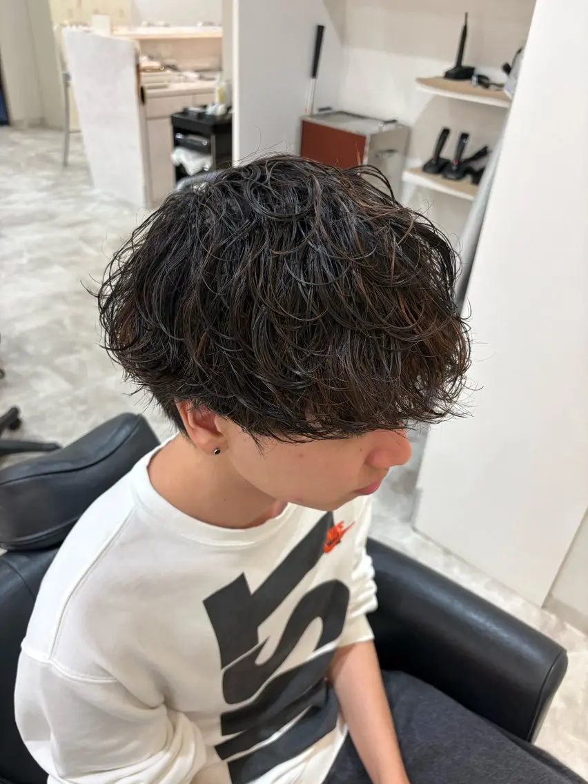 ショート パーマ メンズ メンズパーマ メンズ美容師/ フェザー/池戸晴也のヘアスタイル