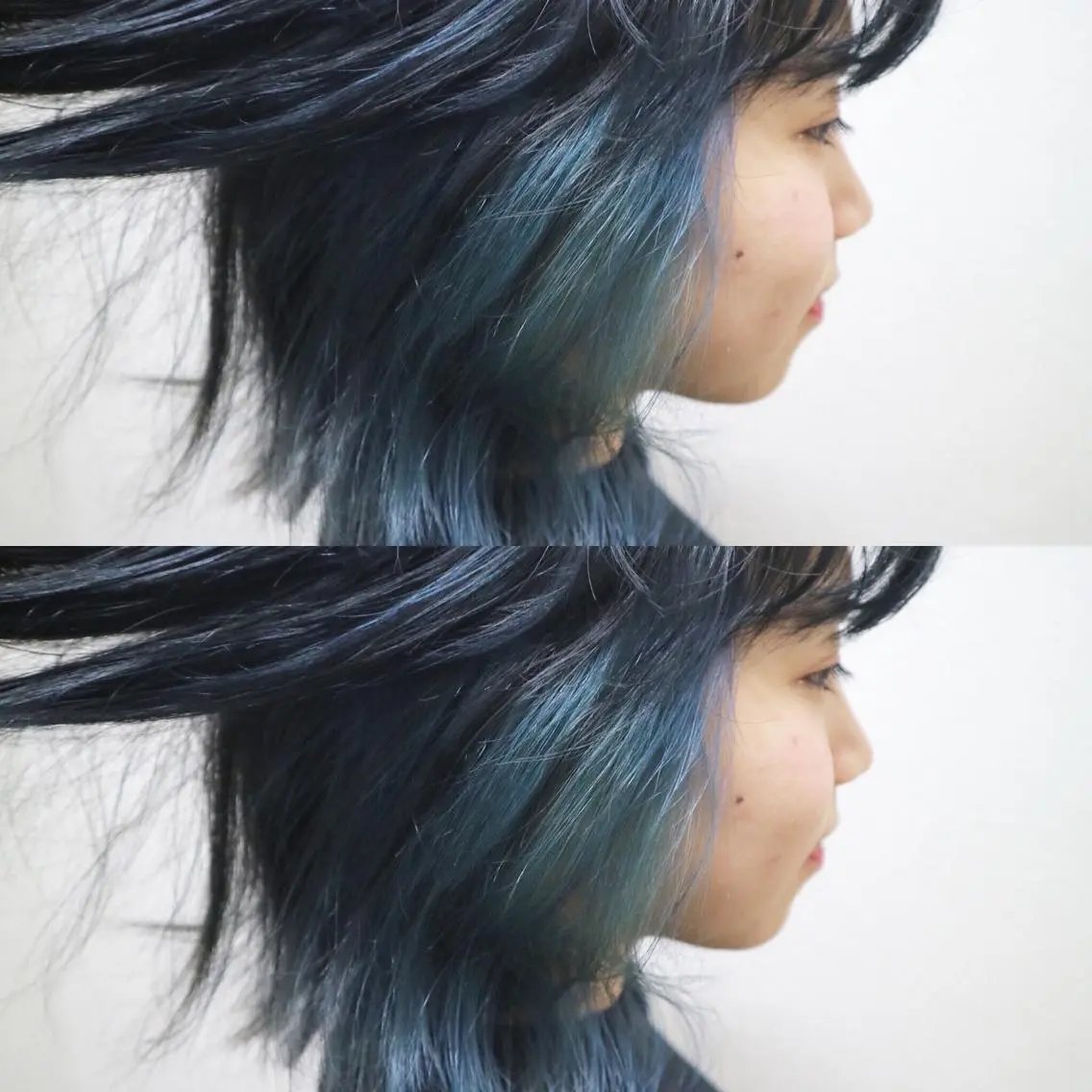 ミディアム カラー アディクシーカラー ブリーチ ブルーカラー ヘアカラー JILBLAN京都 ショート/ハイライトのヘアスタイル