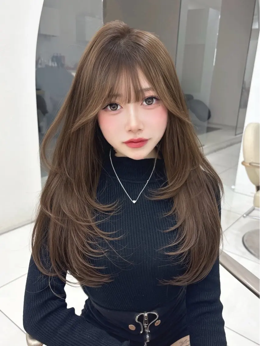 ロング カラー レイヤーカット ワンホンレイヤー kaho /レイヤーカットのヘアスタイル