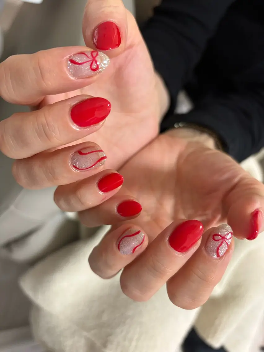 ネイル 持ち込み リボン hazuki / Salon Biのネイルデザイン