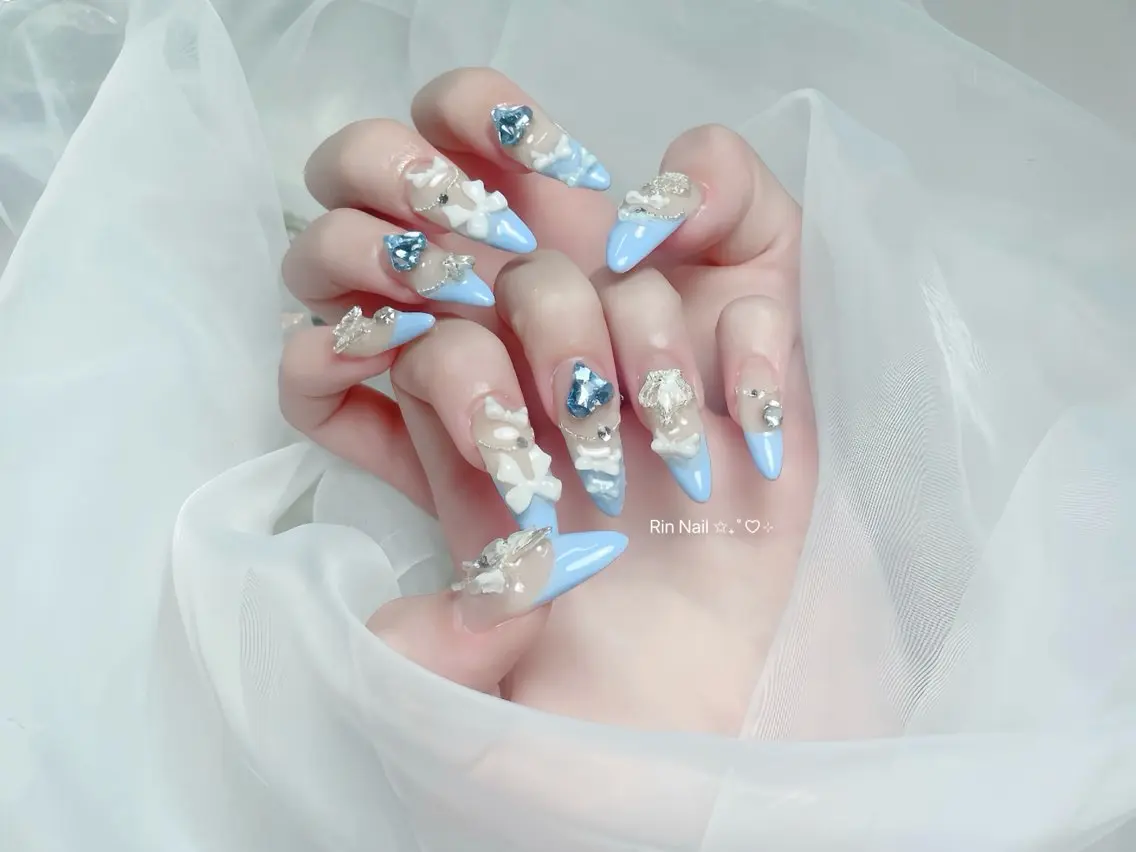 ネイル アニマル柄 べっ甲ネイル ブルー ボルドー ブラウン ハンドネイル ハンドケア Rin Nail 新大久保店のネイルデザイン