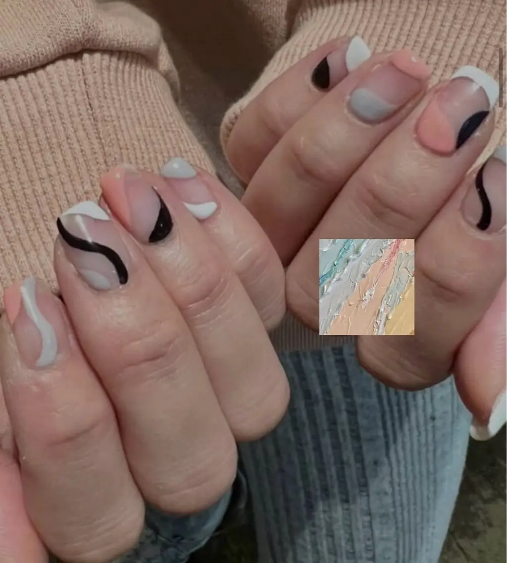 ネイル 持ち込み ハンドネイル ニュアンスネイル⌇ Rukka💅🫧のネイルデザイン