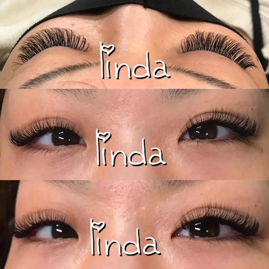 マツエク・マツパ 付け放題 ボリュームラッシュ linda lashesのマツエク・マツパデザイン