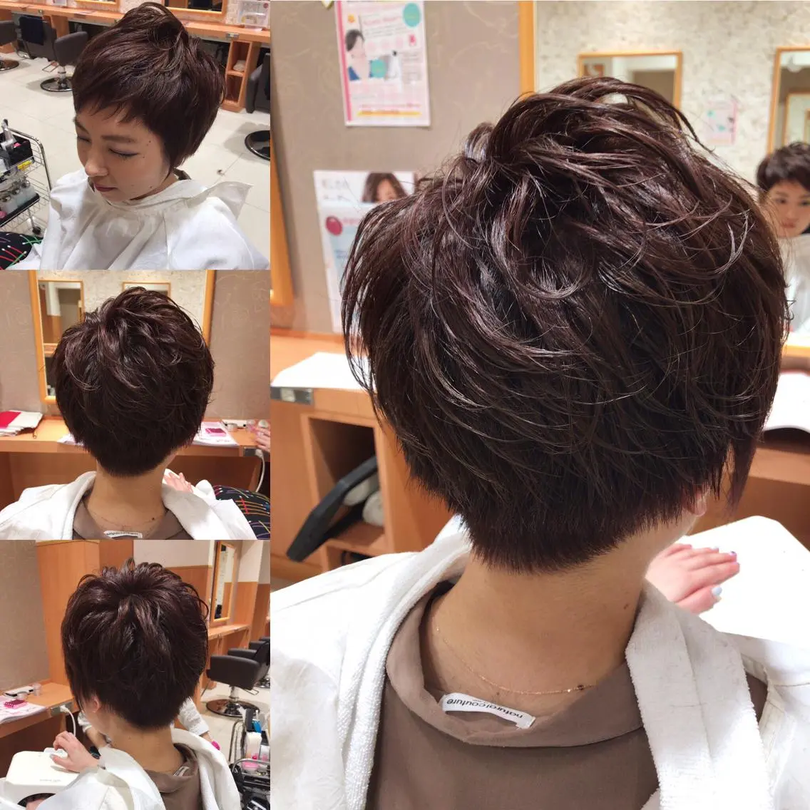 ショート カラー パーマ レイヤーカット匠 イソザキノリユキのヘアスタイル