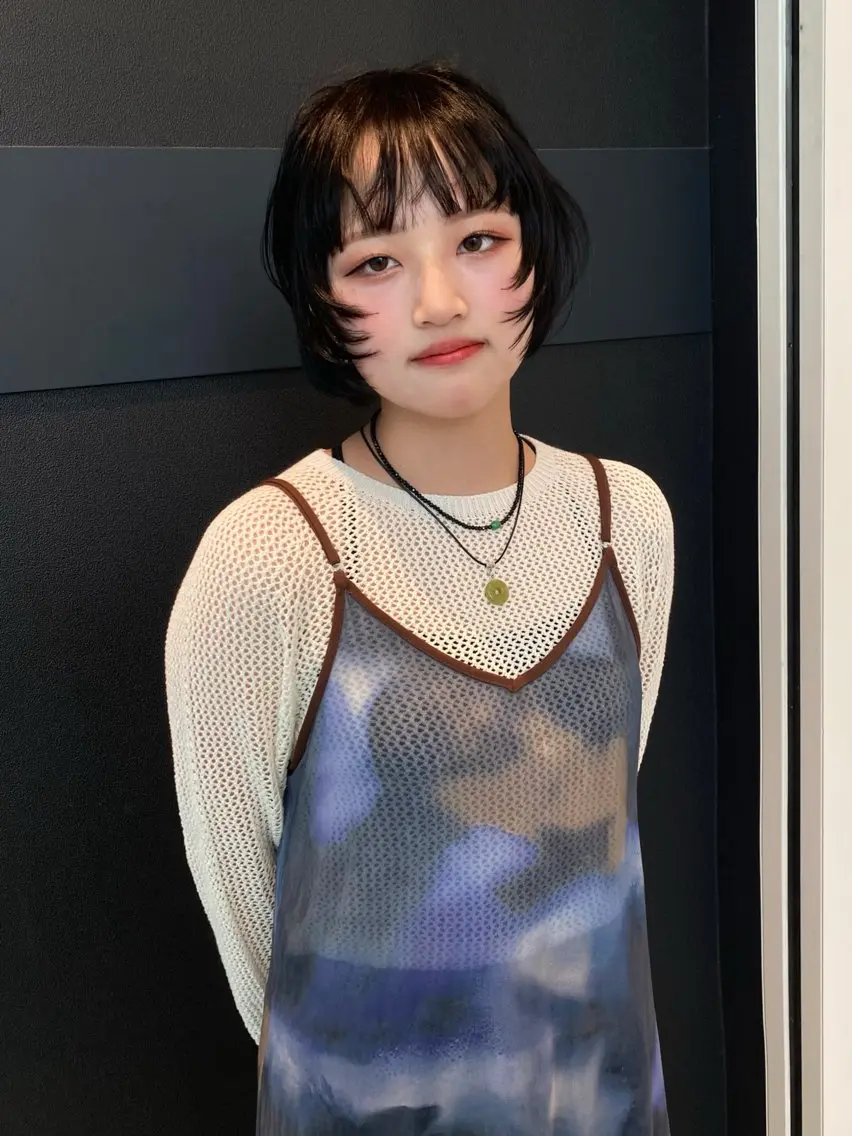 ショート カラー ボブ カット ヘアカラー トリートメント mai / linoah˚✧のヘアスタイル