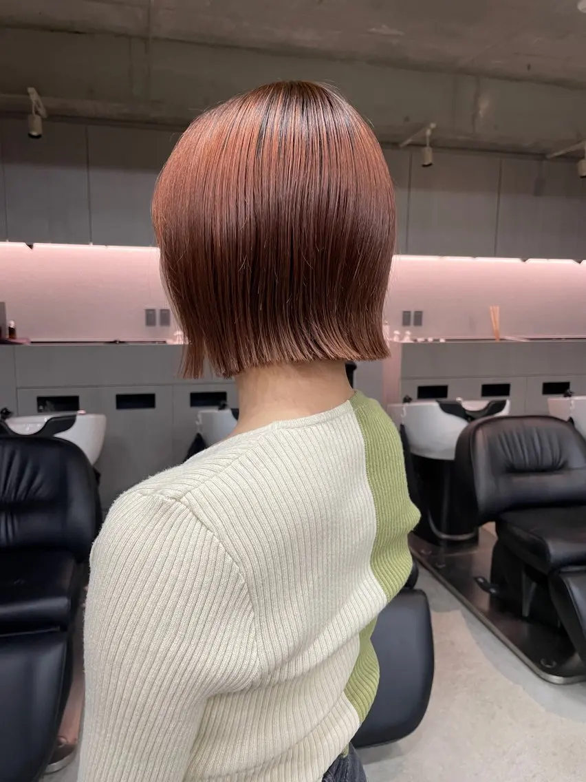 ミディアム カラー カット ヘアカラー トリートメント 表参道🌿赤み消し カラー/チナツのヘアスタイル