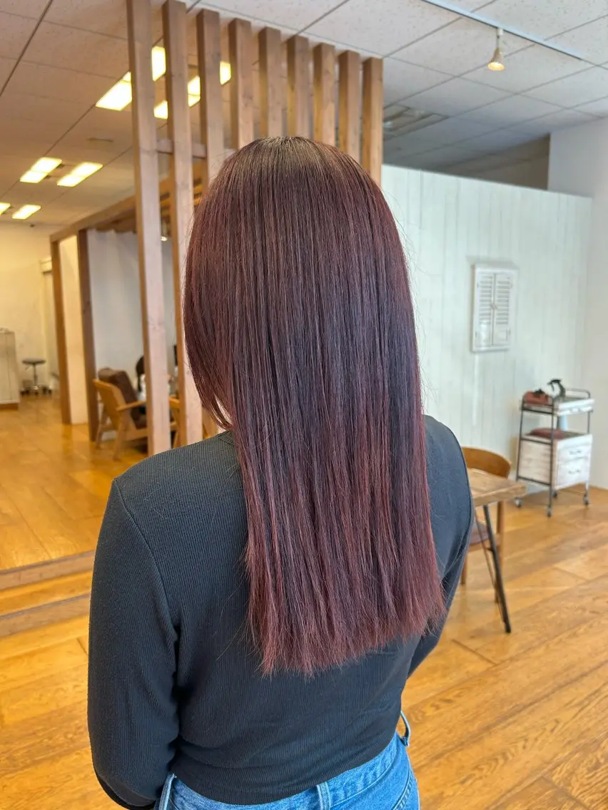 セミロング ヘアカラー トリートメント aya/梅田/ カラーモデル募集のヘアスタイル