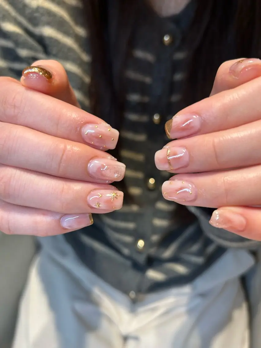 セミロング ハンドネイル Nbibi nail salonのネイルデザイン