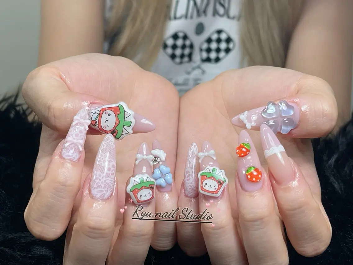 ネイル 韓国ネイル ワンホンネイル ハンドネイル Ryu Nail YukiChanのネイルデザイン