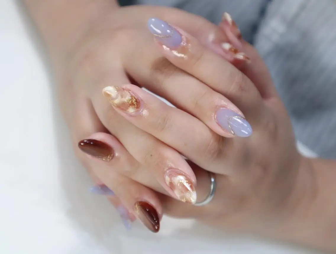 ロング ハンドネイル kenn shuuseiのネイルデザイン