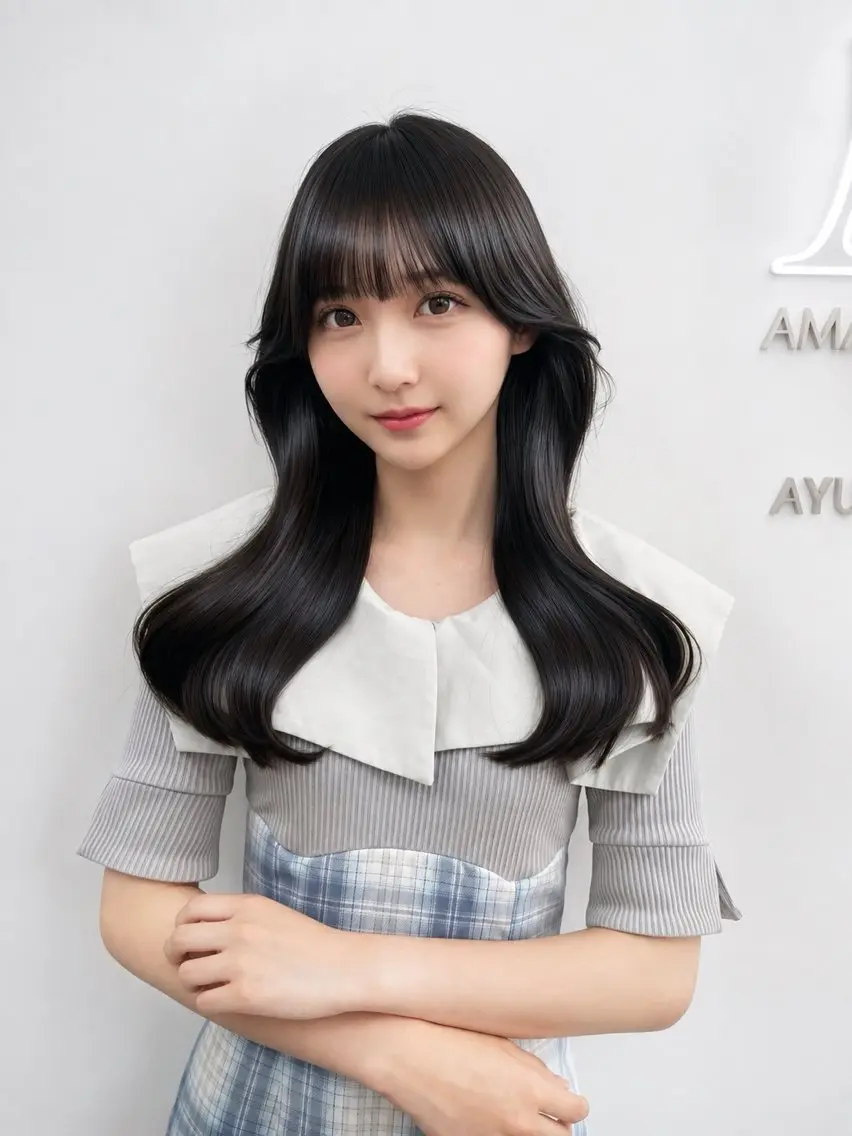 ロング カラー ベージュカラー ブリーチ 透明感カラー くびれヘア 韓国風ヘア カット ヘアカラー トリートメント ヘッドスパ 盛れる顔周り✨韓国 レイヤーkanatoのヘアスタイル
