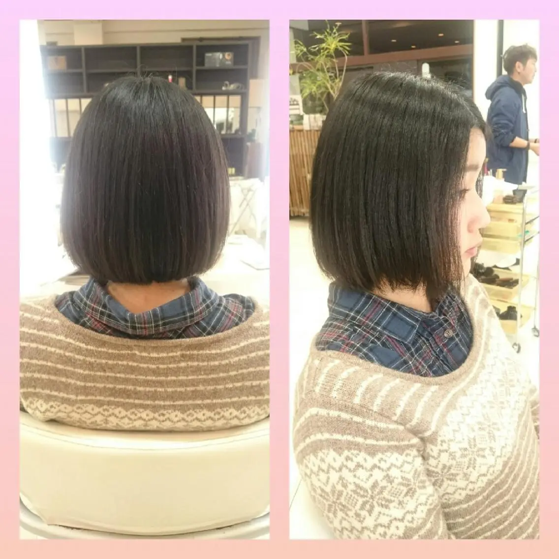 ショート ボブ キンジョウ エナミのヘアスタイル