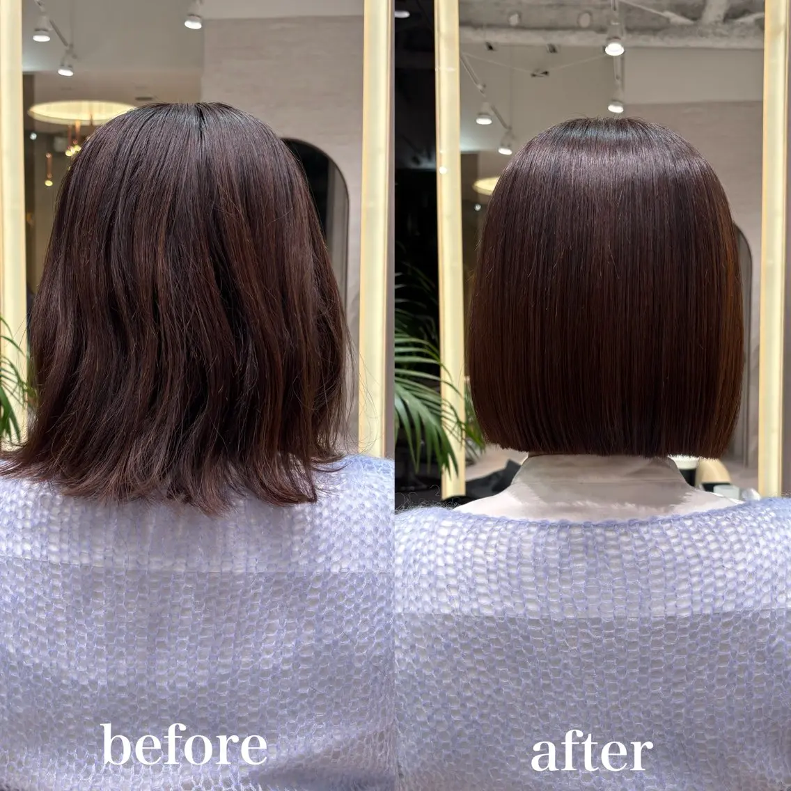 ショート カット 縮毛矯正 トリートメント 💖ボブ/縮毛矯正 顔周りレイヤー/ユイのヘアスタイル