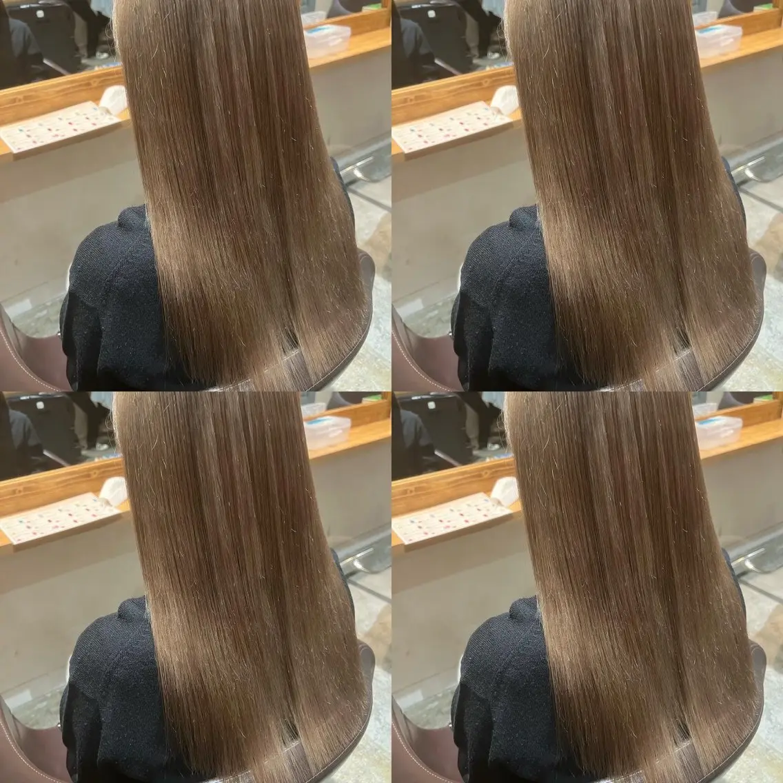 ロング カラー ベージュカラー ミルクティーベージュ レイヤーカット/ 縮毛矯正🇰🇷早坂のヘアスタイル