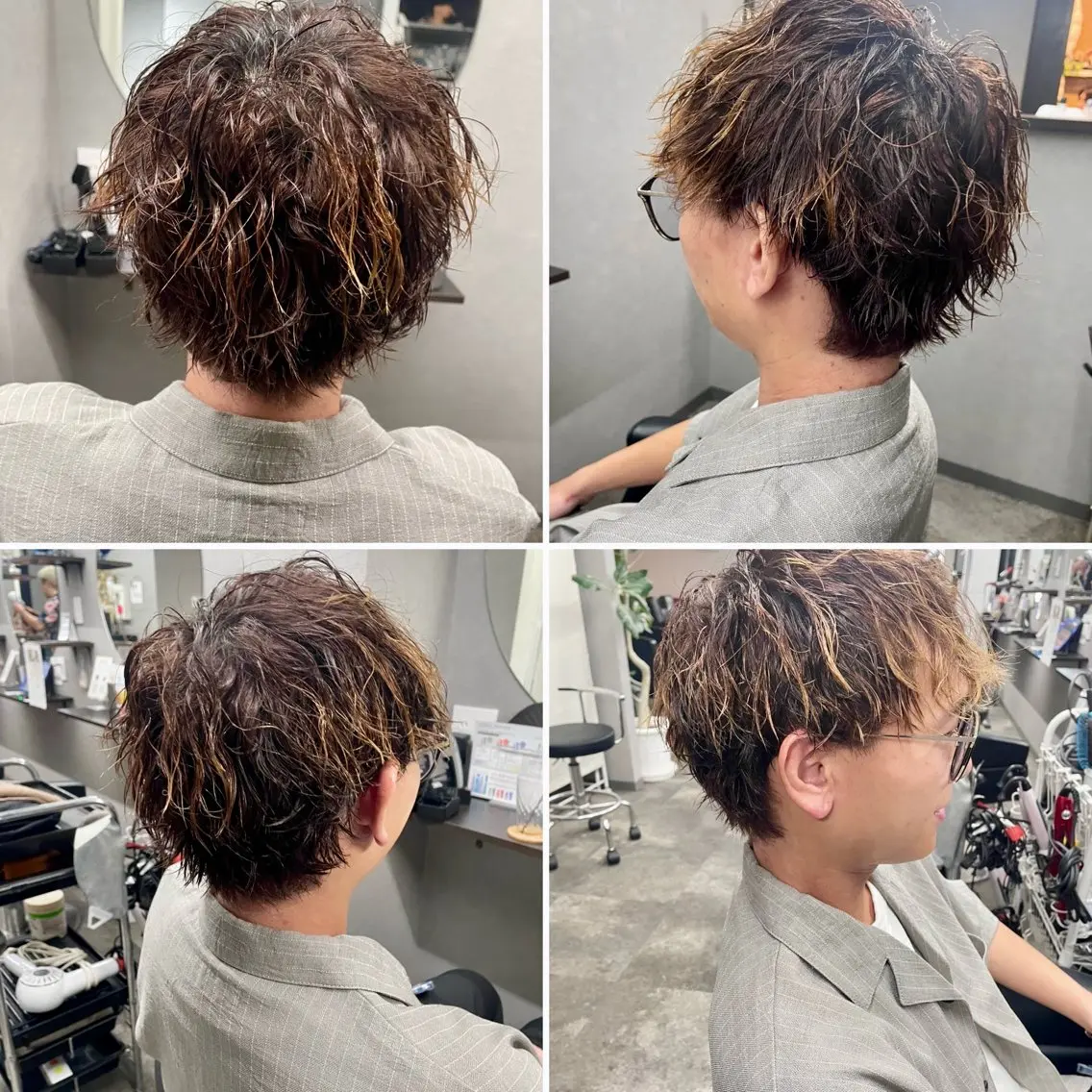 パーマ メンズ メンズパーマ 🌹ミラクル美容師 🌹ブリーチくっぽのヘアスタイル