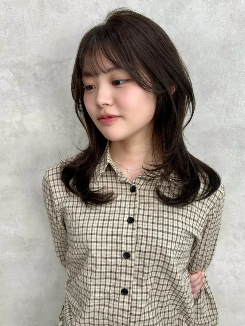 【🐈‍⬛期間限定🖤】前髪カット+ブリーチなし透け感カラー🎀+クイックトリートメント🪽の写真