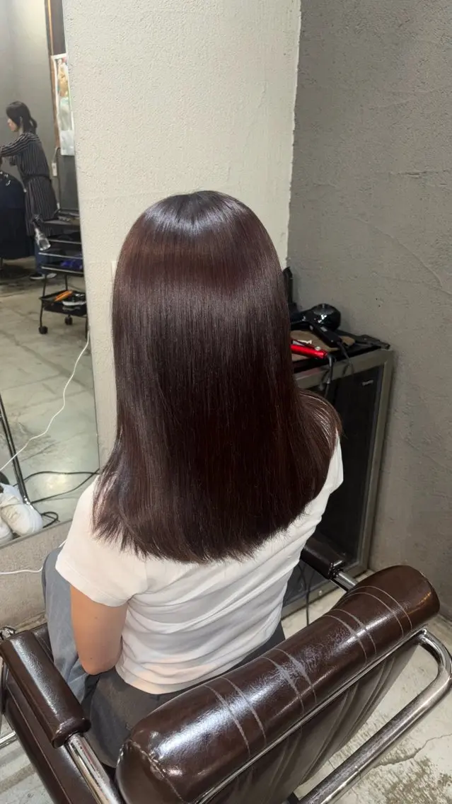 ミディアム カラー ブラウンカラー ヘアカラー 小池 かなこのヘアスタイル