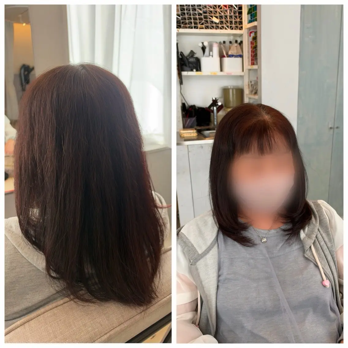 ミディアム 真鍋 月音のヘアスタイル