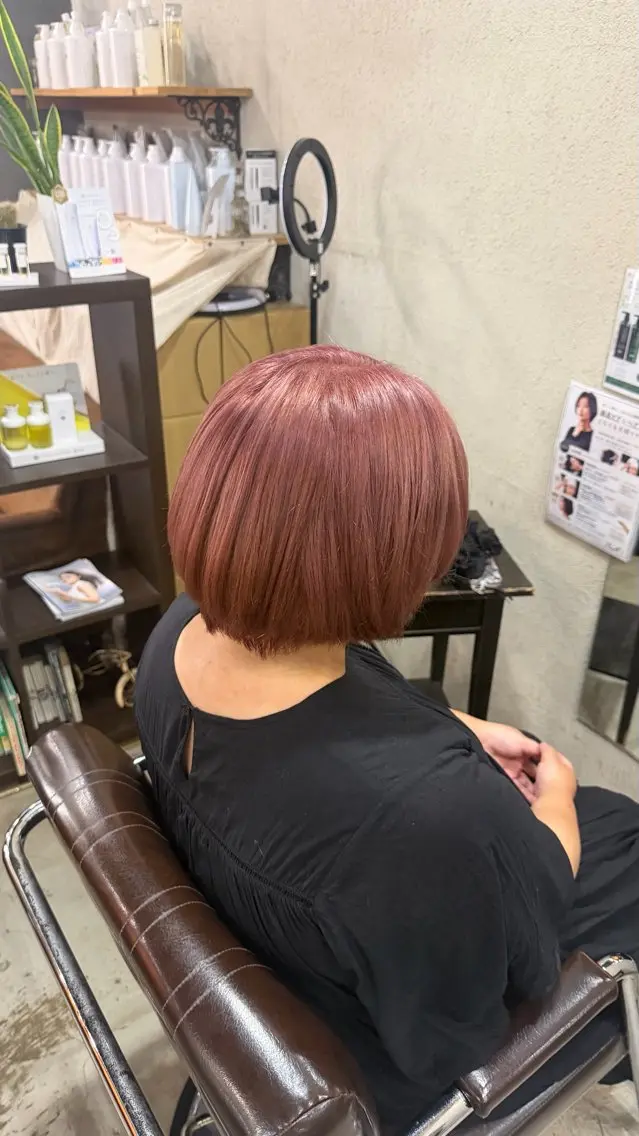 カラー ベージュカラー ピンクカラー ピンクベージュ ヘアカラー 小池 かなこのヘアスタイル