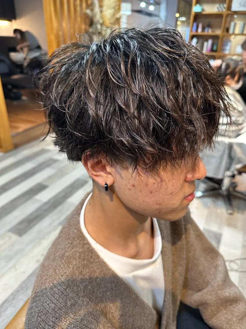 ショート パーマ メンズ 和田 直也のヘアスタイル