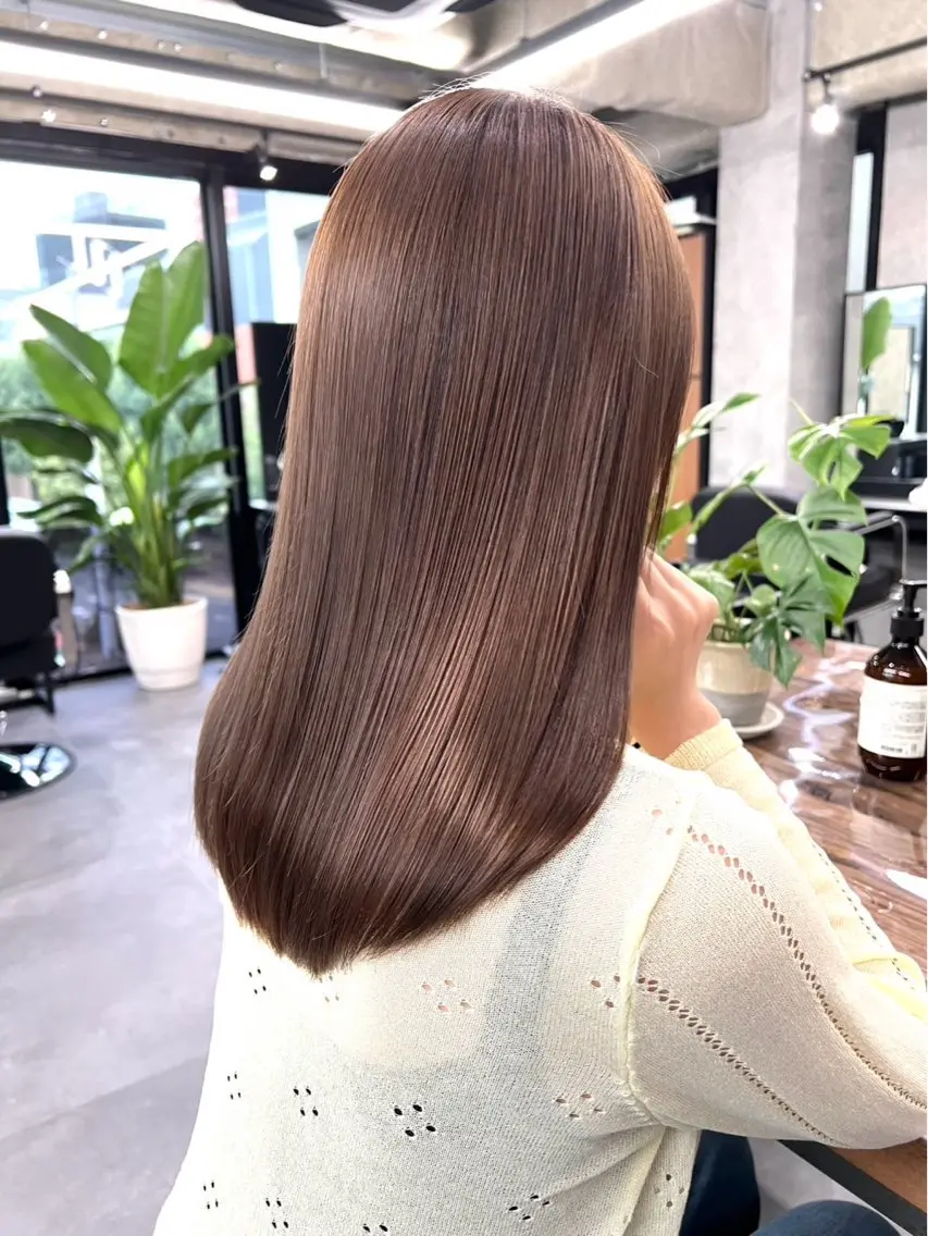 【ナチュラル系カラー🤎】ブリーチなしダブルカラー✨(ベージュ、ブラウン系ナチュラルカラー限定)の写真