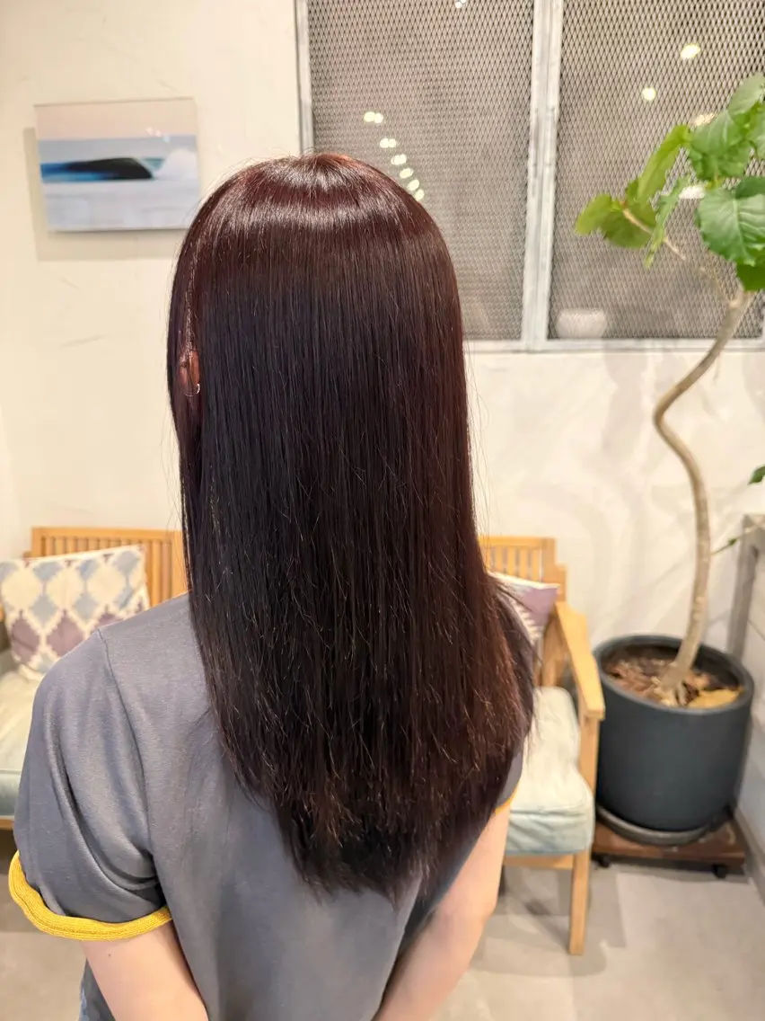 ロング カラー ピンクカラー バイオレットカラー ヘアカラー 透明感カラー/艶髪/ Ayakaのヘアスタイル