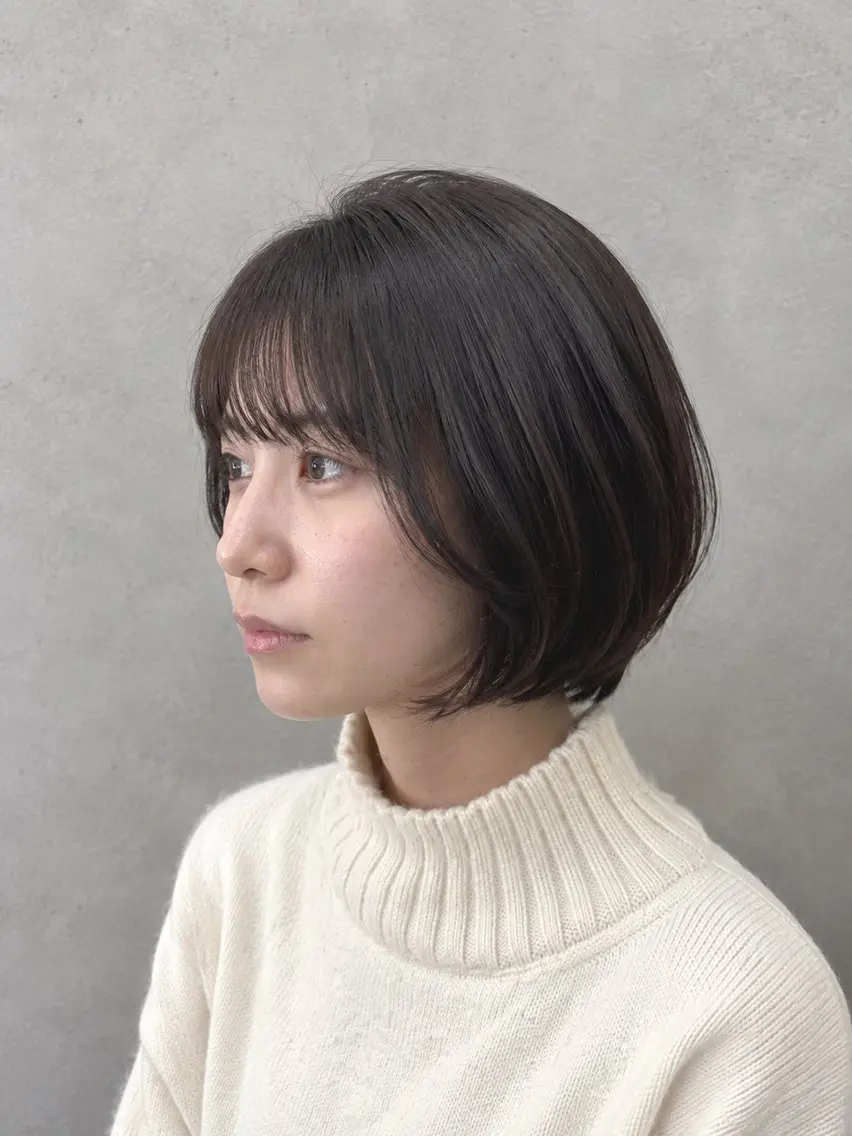 ショート カラー ショートボブ 丸みショート ボブ ショートヘア 小顔カット カット ヘアカラー トリートメント 【enil代表】 杉林和哉のヘアスタイル