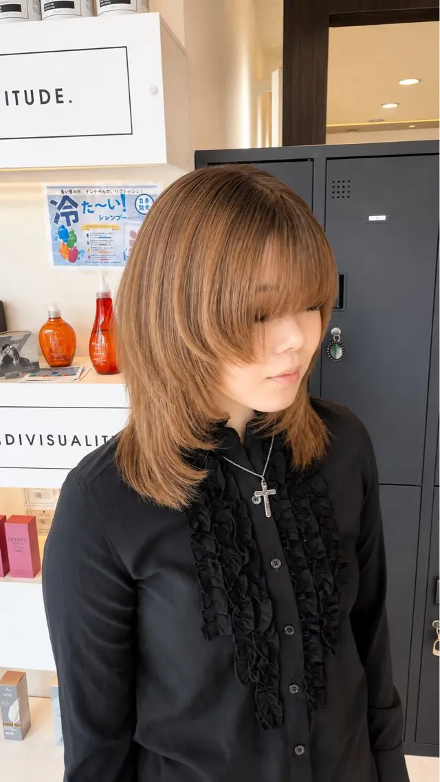 セミロング MOKA🌼淵野辺 カラーモデル募集のヘアスタイル