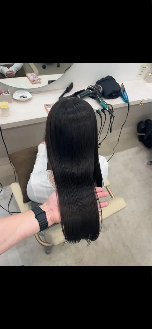 ロング カット 縮毛矯正 トリートメント 髪質改善/縮毛矯正 梅田茶屋町/西尾祐作のヘアスタイル