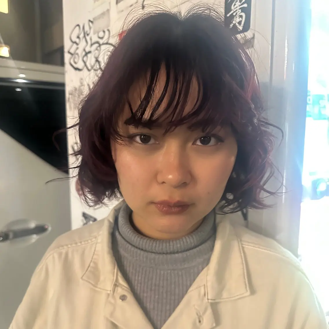 ミディアム カラー パーマ ヘアカラー ブリーチ🩸 レイヤー🪬yumeのヘアスタイル