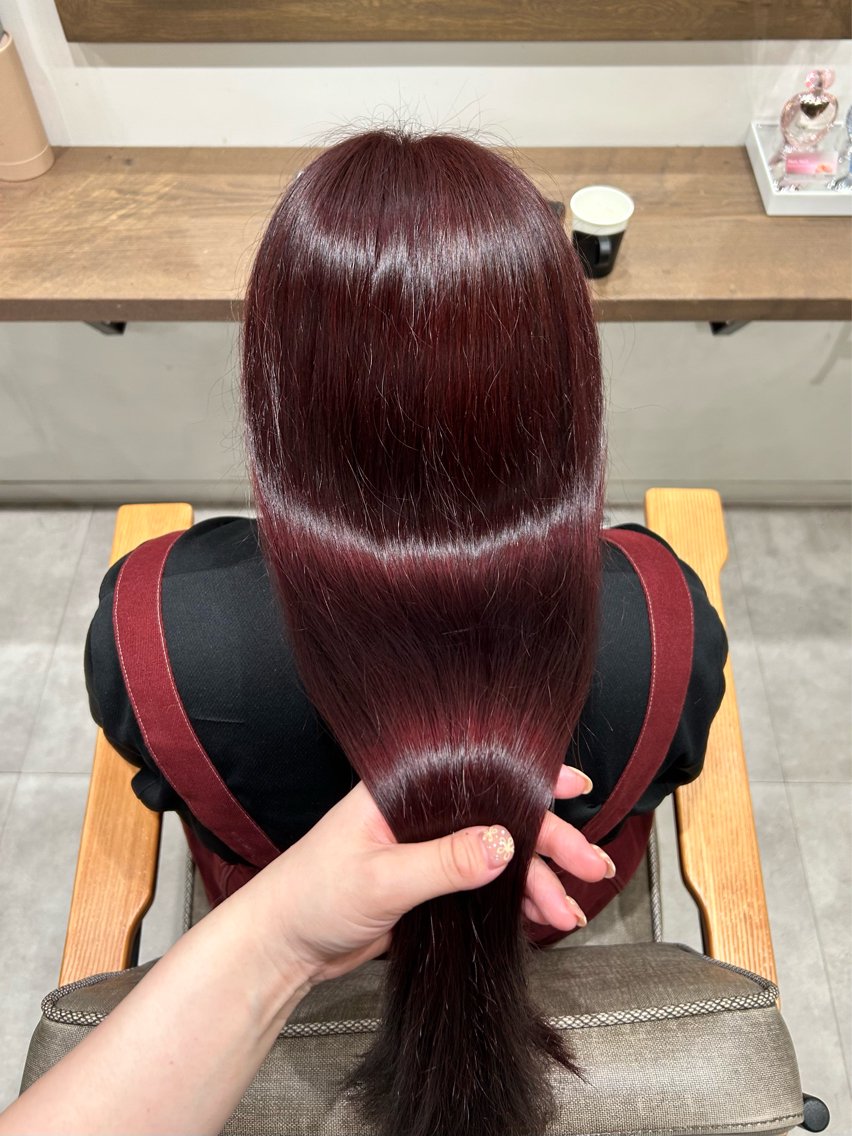ロング カラー 名駅🎀*॰ॱ 透明感カラー かほのヘアスタイル
