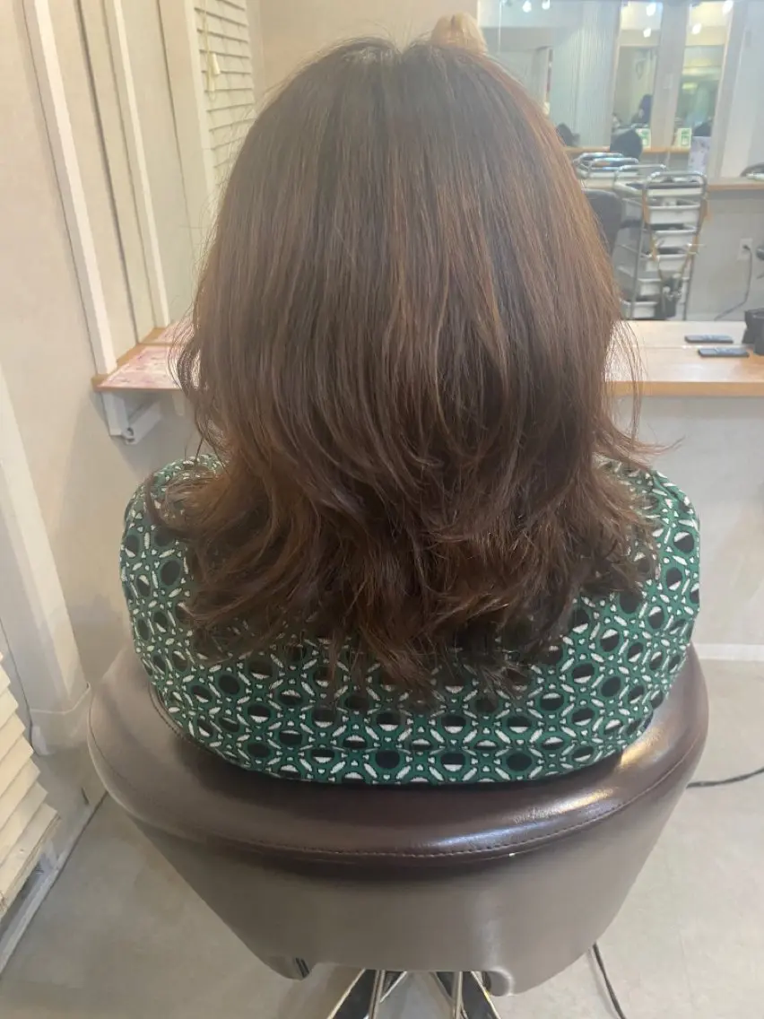 ミディアム パーマ 🫧透明感カラー🫧 佐野花苗[新宿]のヘアスタイル