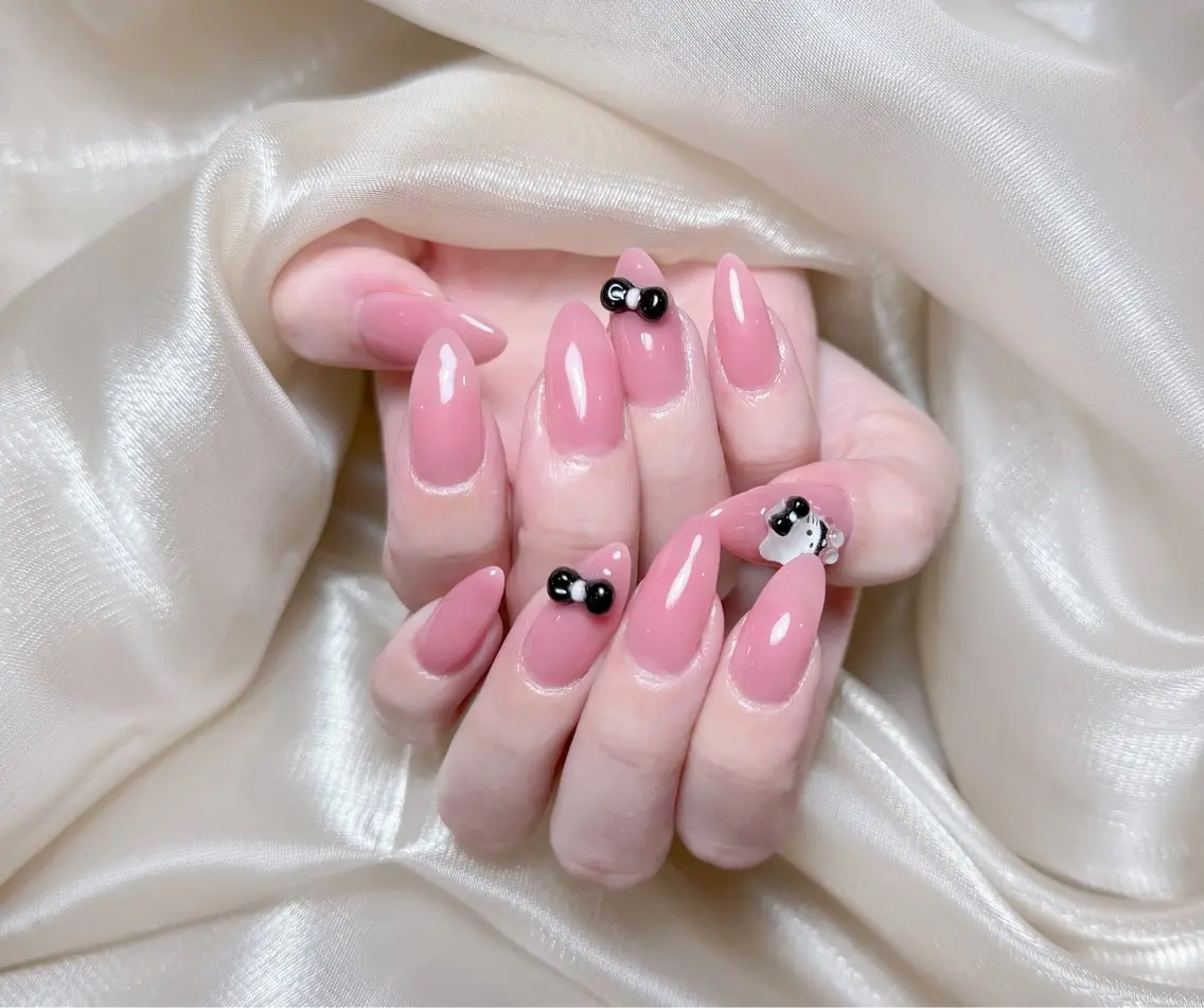 ネイル チークネイル 長さ出し フレンチネイル ジェルネイル 韓国ネイル ハンドネイル Lucky Nail Salonのネイルデザイン