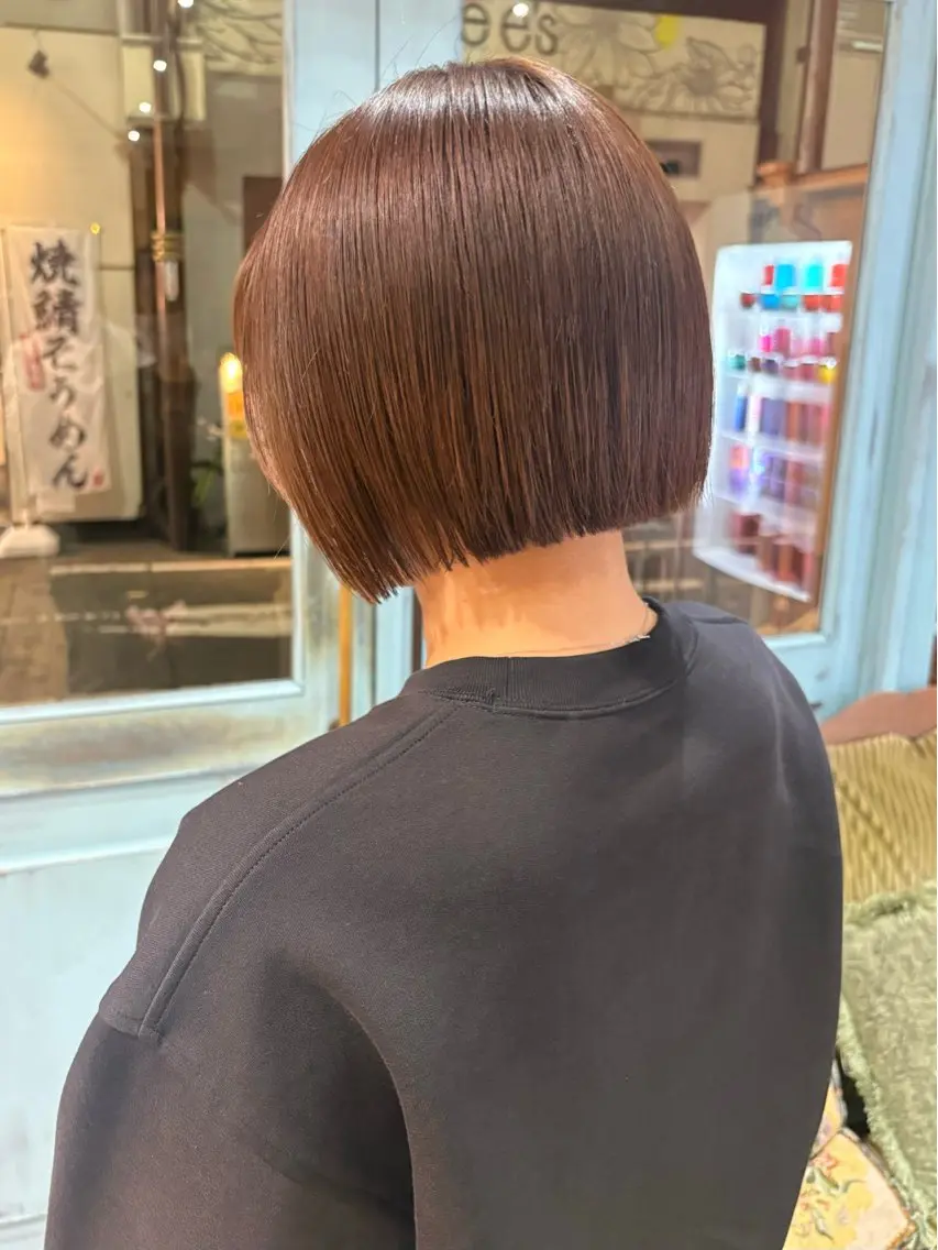 ショート カラー ブラウンカラー ボブ カット ヘアカラー トリートメント なぎさ 🎀 / 透明感カラー/心斎橋のヘアスタイル