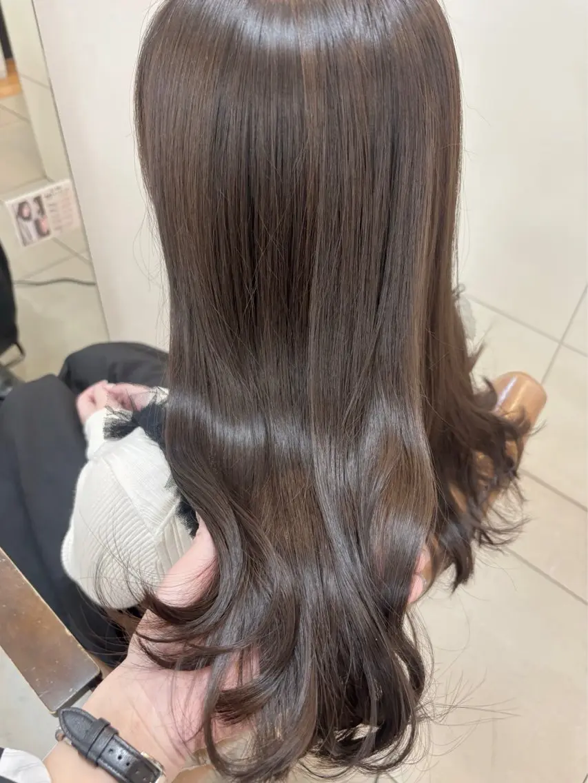 セミロング カラー アッシュ 透明感カラー 髪質改善 ヘアカラー トリートメント 頭皮×髪質改善 透明感カラー💎中村のヘアスタイル