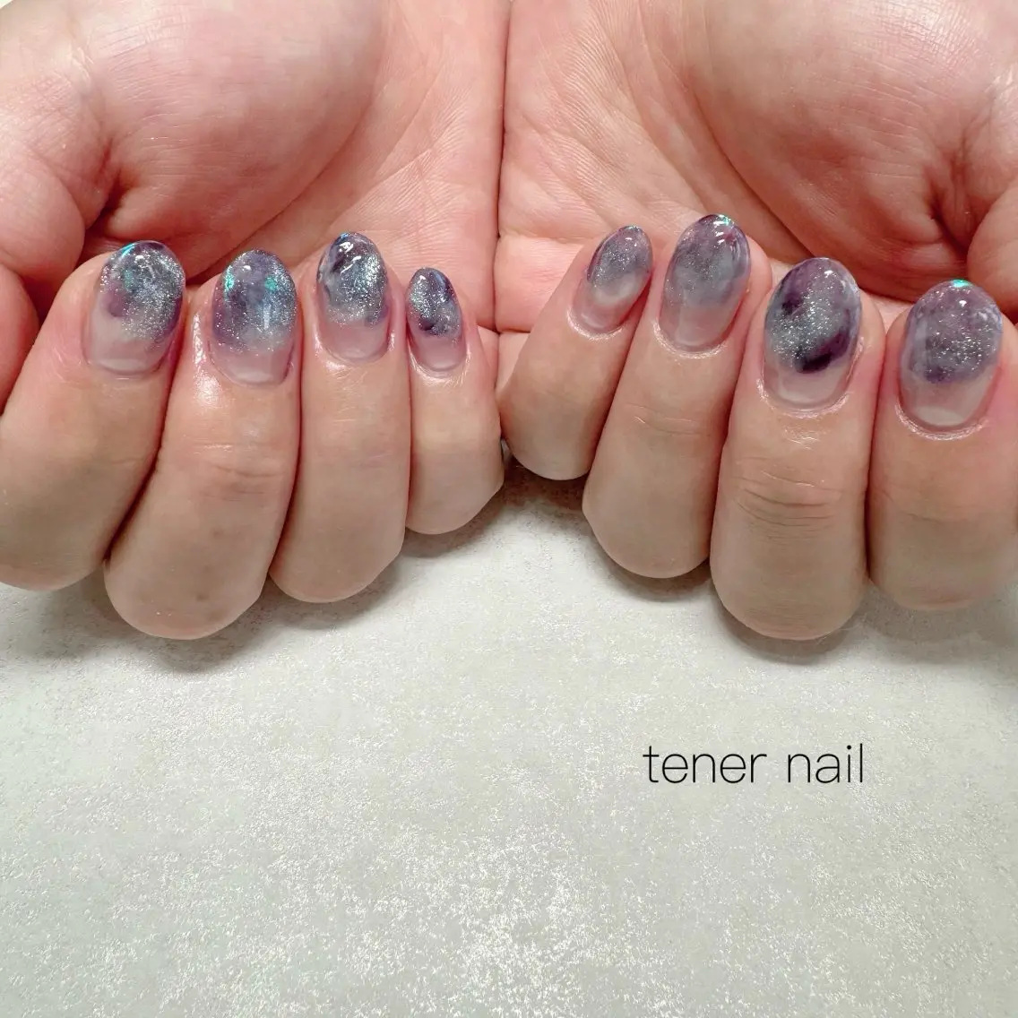 ネイル オーロラネイル マグネットネイル ハンドネイル テネルネイル tener nailのネイルデザイン