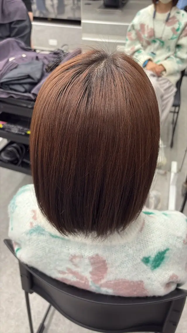 ミディアム カラー ヘアカラー 野口 楓華のヘアスタイル
