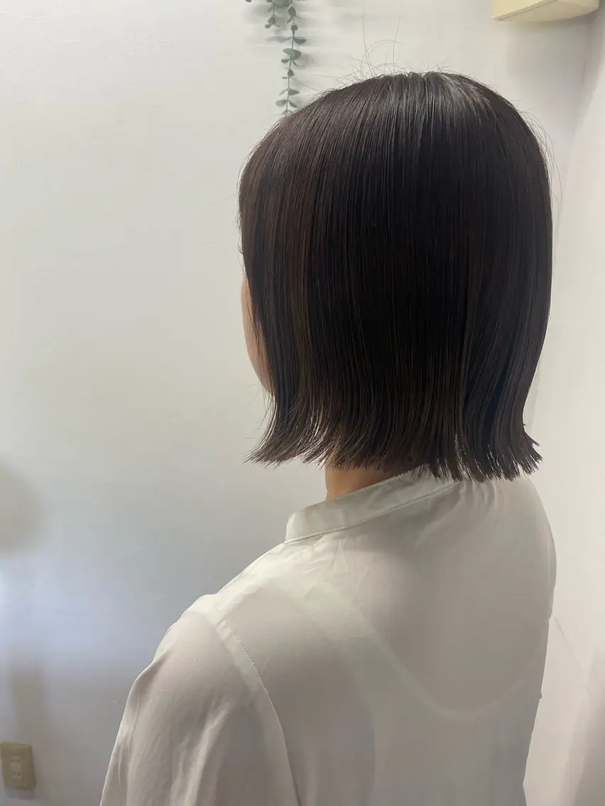 ミディアム 切りっぱなしボブ ボブ 中山 明子のヘアスタイル