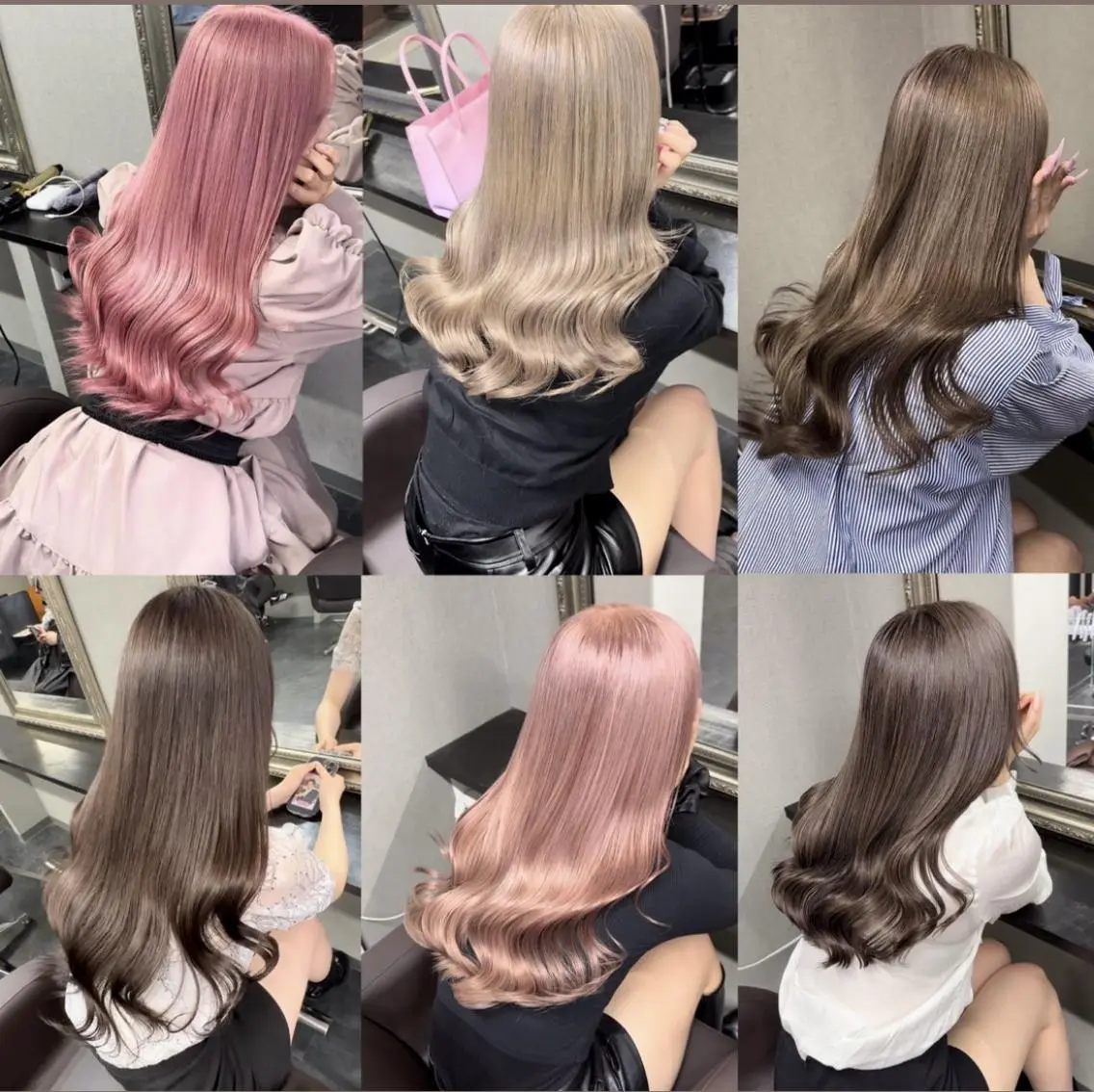 セミロング カラー ブリーチ ケアブリーチ Selene hair OSAKAのヘアスタイル
