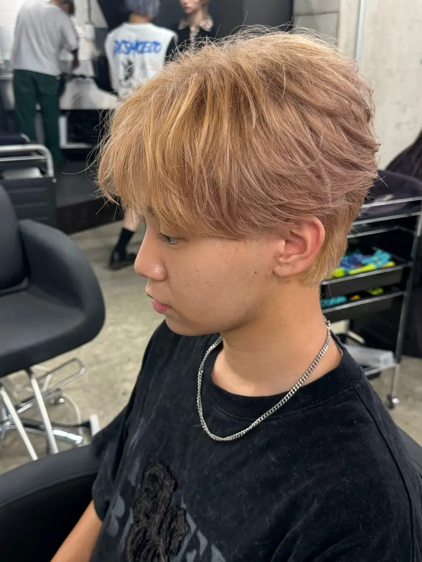 ショート カラー メンズ カット ヘアカラー トリートメント ヘアセット Pia/KIRIA /福岡美容室のヘアスタイル