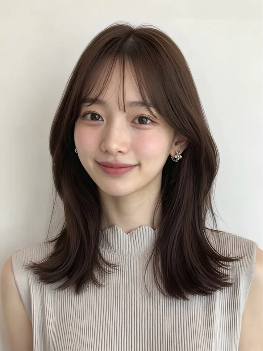 ミディアム カット ヘアセット LITTLE CLOSETのヘアスタイル