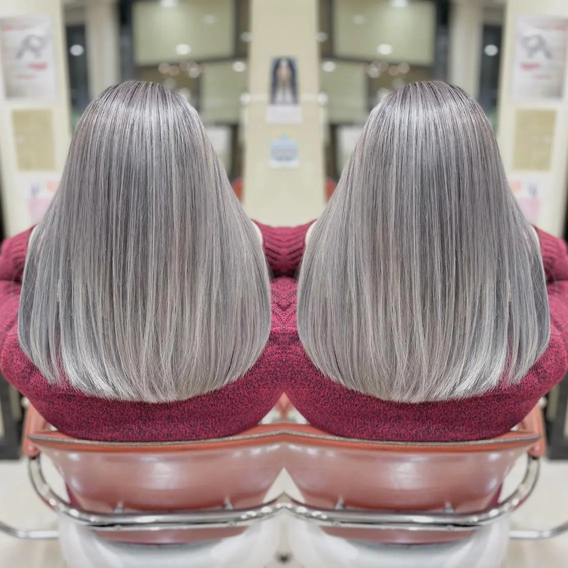 ミディアム ヘアカラー Y Uのヘアスタイル