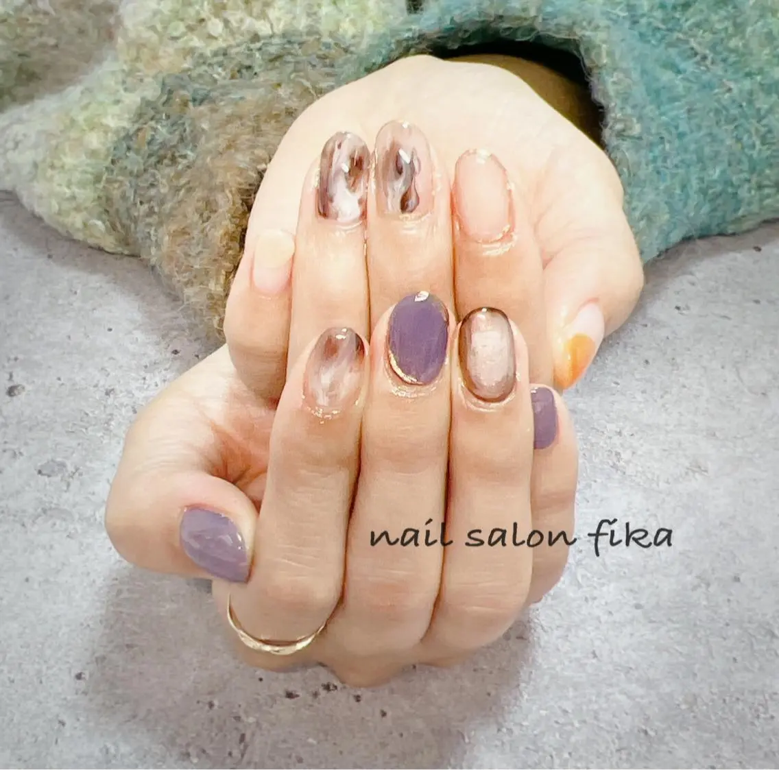ネイル ニュアンスネイル nail salon fikaのネイルデザイン