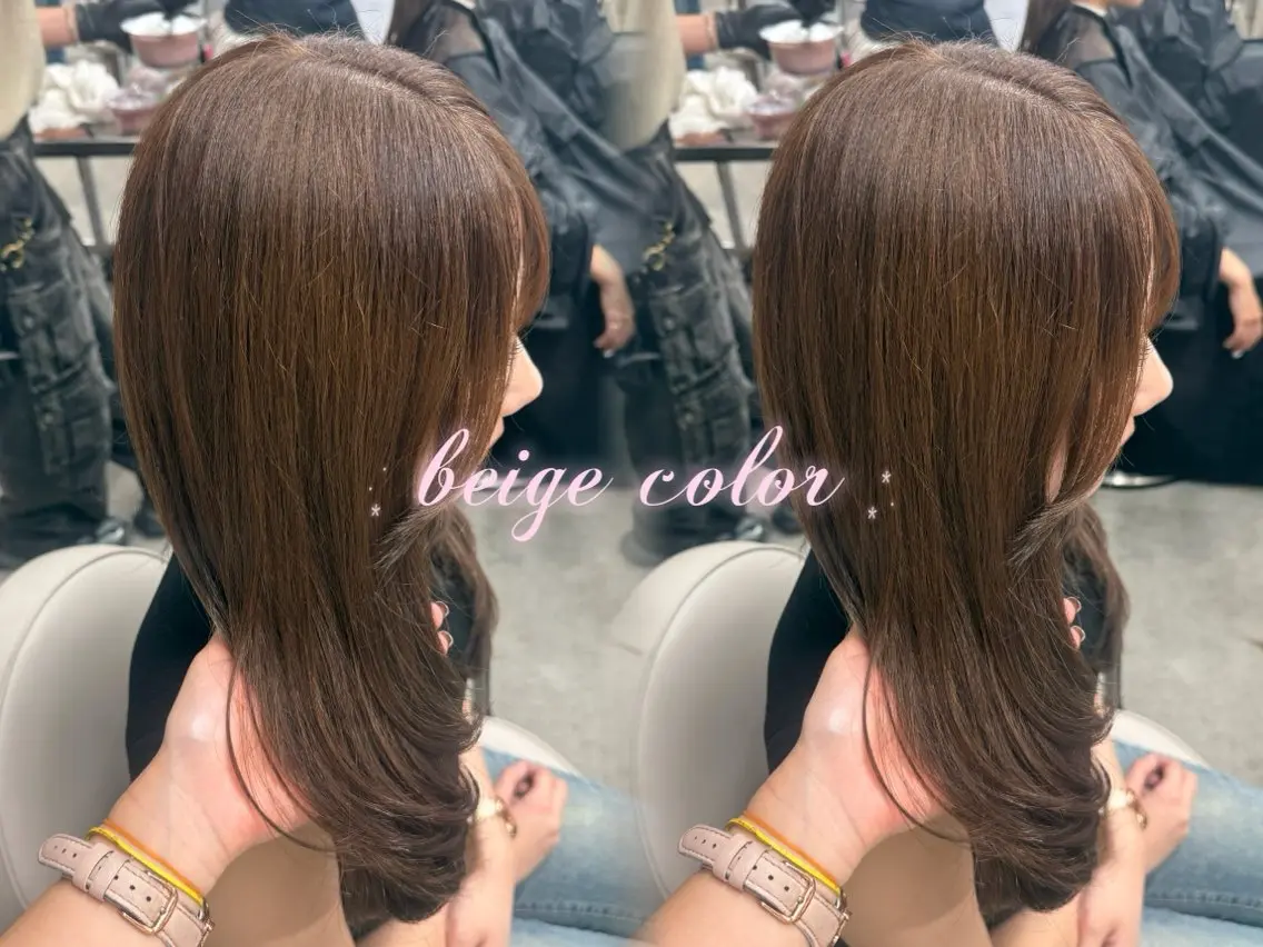 ロング カラー トリートメント カット ヘアカラー トリートメント レイヤーカット /顔周り/和奏︎♪のヘアスタイル