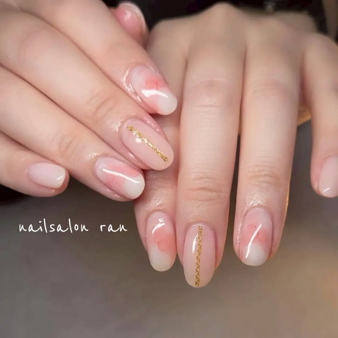ネイル アートネイル ピンク nailsalon ranのネイルデザイン
